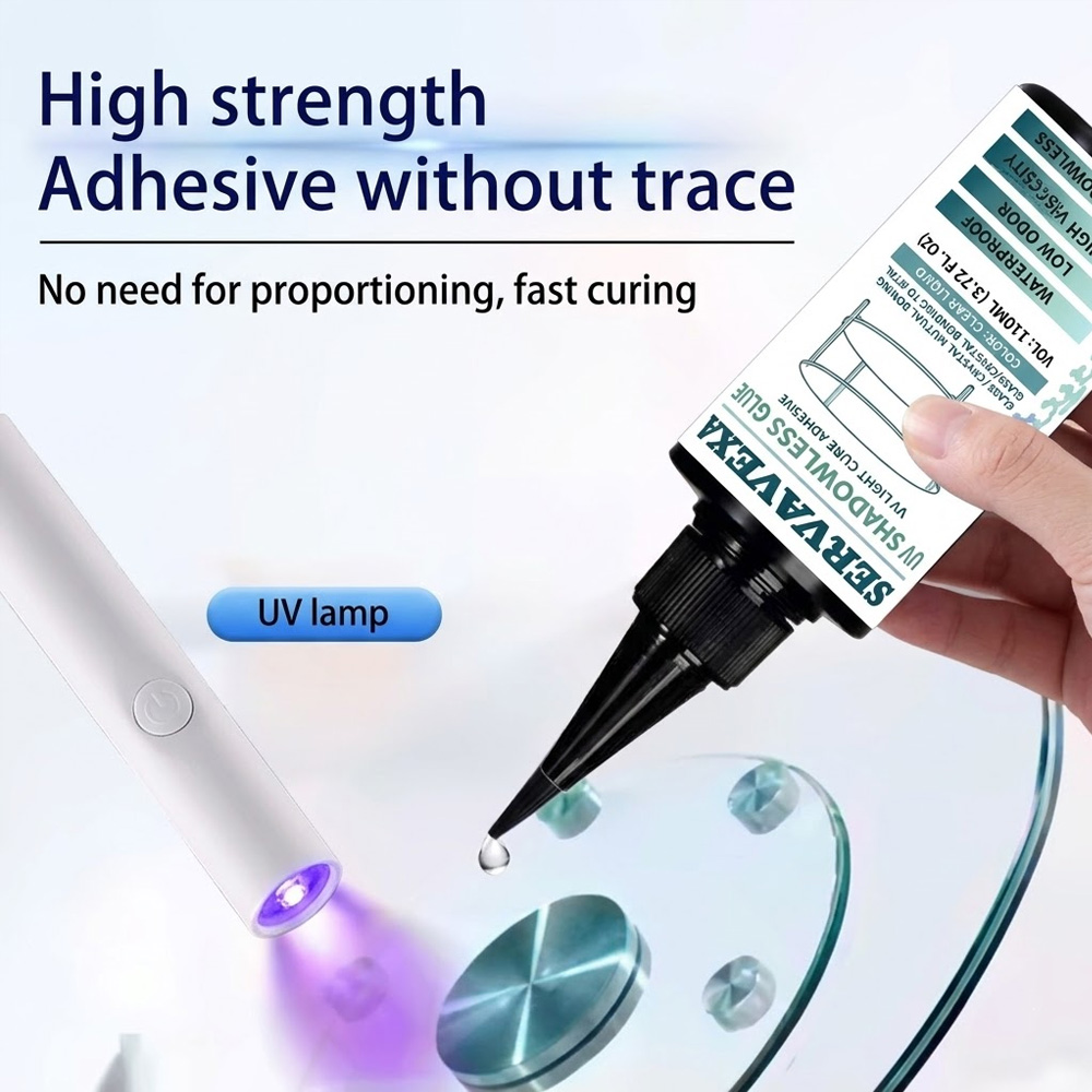 Liquid Uv Glue Kit - 투명 UV 접착제 키트 110ml, 경화