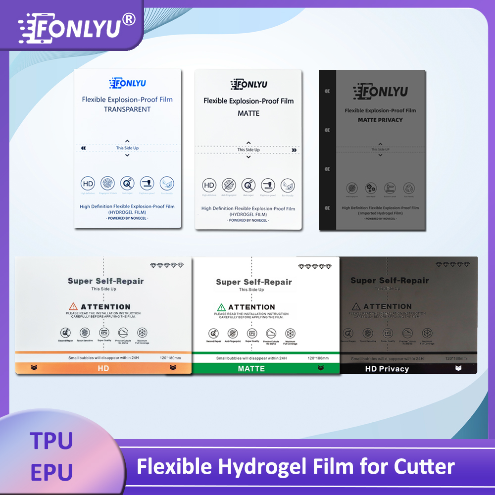 Screen Protector Cutter - FONLYU 50개입 범용 HD 무광 프라이버시