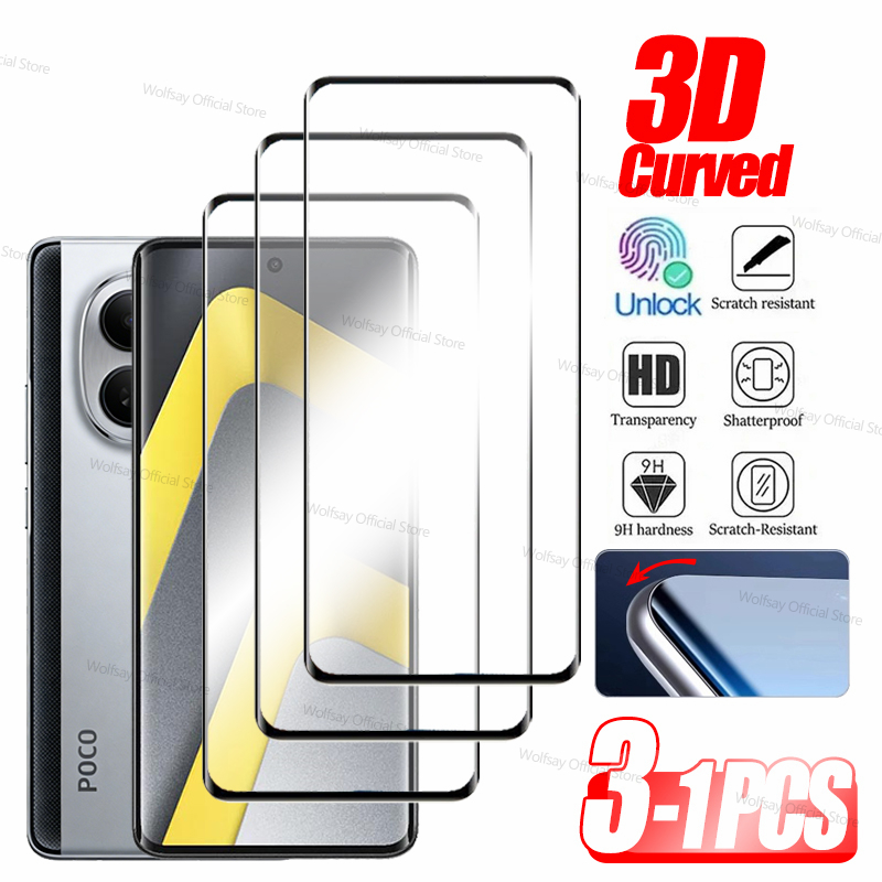 Curved Edge Screen - 샤오미 포코 M8용 3D 곡면 강화유리