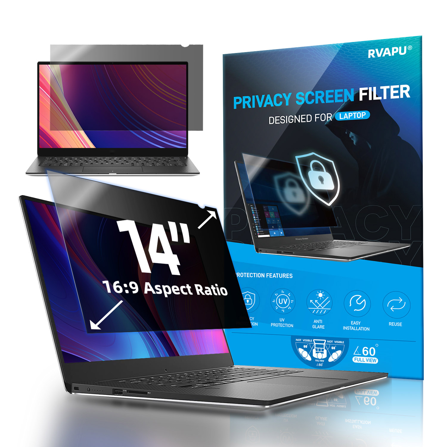 Matte Anti Glare Screen - 노트북용 개인 정보 보호 엿보기 방지