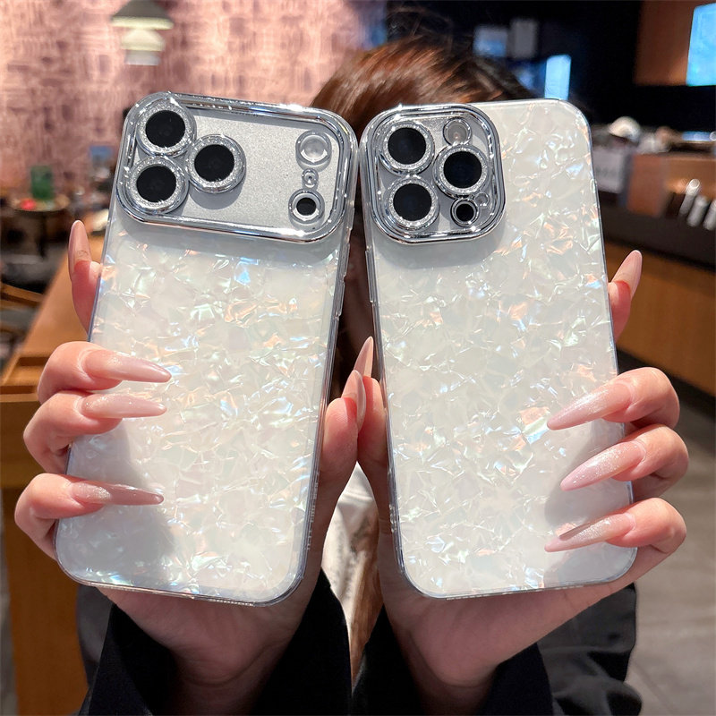 쉘 패턴 폰 케이스 (라인스톤 카메라 렌즈 보호대 포함 - Camera Lens Protector 리뷰 및 가격