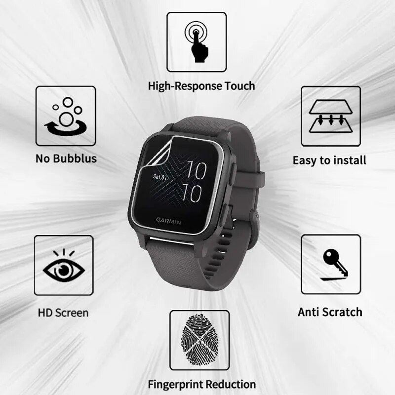 Garmin Venu SQ SQ2 HD 용 소프트 하이 - Hydrogel Screen Protector 리뷰 및 가격