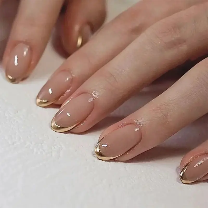 24개 우아한 아몬드 모양 프레스온 네일, 미니멀리스트 - Full Cover Adhesive 리뷰 및 가격